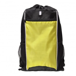 Fab backpack, yellow/black, 47 x 27 cm, 100% polyester 210D.