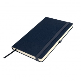 Бизнес-блокнот OXI, A5, синий, твердая обложка, RPET, в линейку