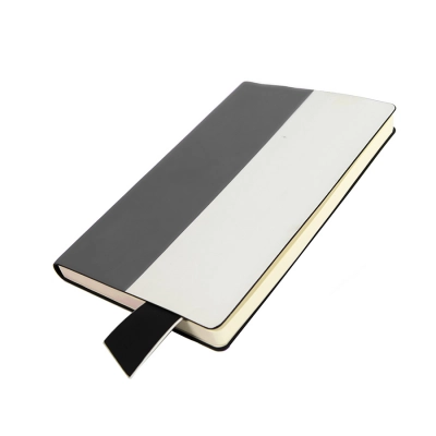 
                                                Business notebook UNI, A5, white-red, soft cover, ruled, black lace.
                                                