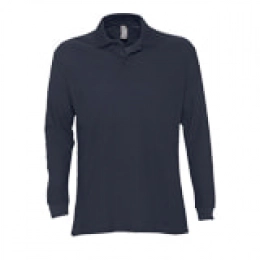 Men's Long Sleeve Polo Shirt STAR