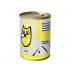 Set of PPE #2 (gray mask, antiseptic, white gloves) packed in a tin can.