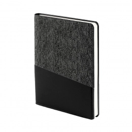 Ежедневник недатированный DENIM, серый, формат А5, блок в линейку