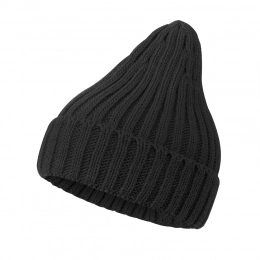 Beanie knitted hat with TIES© half-wool