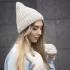 Beanie knitted hat with TIES© half-wool