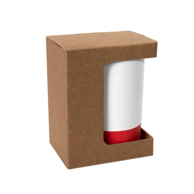 
                                            Mug box 23501 with podium, size 11.9 x 8.6 x 15.2 cm, micro-corrugated cardboard, brown.
                                            