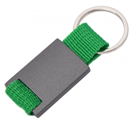 DARK JET keychain; 2.8 x 6.2 x 0.6 cm; green, metal; laser engraving