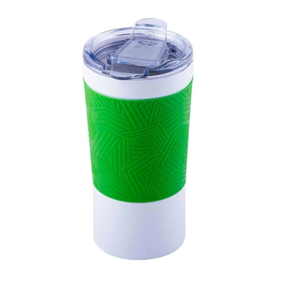 
                                            Термокружка вакуумная 'Funny'' белая, голубой силикон
                                            