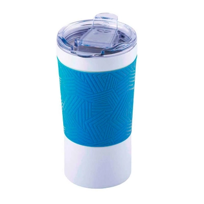 
                                                Vacuum thermo mug 'Funny ''white, blue silicone
                                                