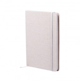 TELMAK notebook, A5, cotton, beige / white