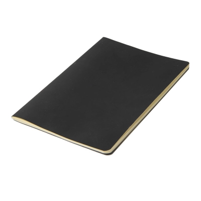 
                                            Тетрадь SLIMMY, 140 х 210 мм,  черный с черным, бежевый блок, в клетку
                                            