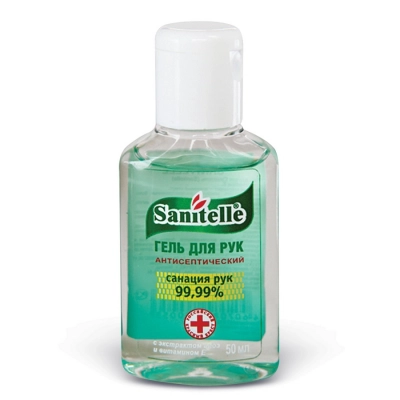 
                                            Gel antiseptic with aloe extract and vitamin E, 50 ml bottle
                                            