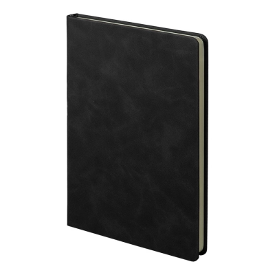 
                                                Undated green Muse diary, A5, with a decorative stripe, brown color, cream block.
                                                