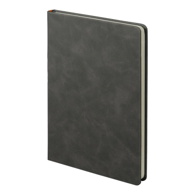 
                                                Undated green Muse diary, A5, with a decorative stripe, brown color, cream block.
                                                