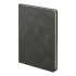 Undated green Muse diary, A5, with a decorative stripe, brown color, cream block.