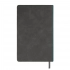 Undated green Muse diary, A5, with a decorative stripe, brown color, cream block.