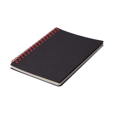 
                                            Блокнот на двойной пружине HELIX MINI, 105 х 150  мм, черный, блок в клетку
                                            