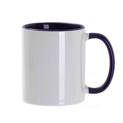 
                                                Sublimation mug, 330 ml, d=82 mm, standard A, white, yellow inside, yellow handle.
                                                