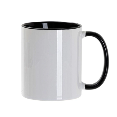 
                                                Sublimation mug, 330 ml, d=82 mm, standard A, white, yellow inside, yellow handle.
                                                