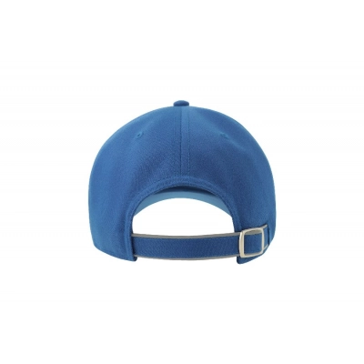 
                                                Baseball cap REFLECT-S, 5 panels, blue, 100% recycled polyester, 200 g/m2, metal closure.
                                                