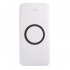 Universal wireless charging battery SATURN, white with blue, 15x7.3x1.2cm. Universal wireless charging battery SATURN, white with blue, 15x7.3x1.2cm.