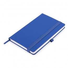 A5 FLIPPY business notebook, blue, hardcover, in line