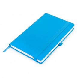 A5 FLIPPY business notebook, blue, hardcover, in line