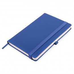 A5 FLIPPY business notebook, blue, hardcover, in line