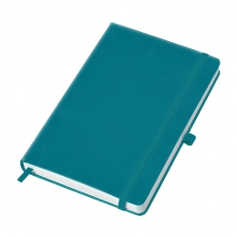 Бизнес-блокнот ''Justy'', 130*210 мм, светло-голубой, твердая обложка,  резинка 7 мм, блок-линейка