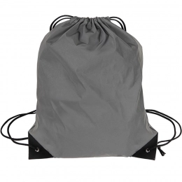 Рюкзак мешок с укреплёнными уголками Reflect, светоотражающий серый, 35*41 см, 100%  полиэстер