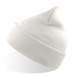 Шапка вязаная  двойная ''Wind'', с отворотом_бежевый,100% акрил