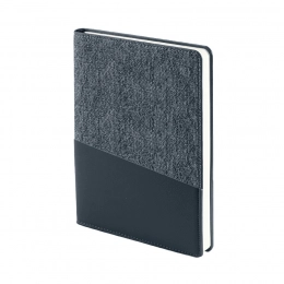 Ежедневник недатированный DENIM, серый, формат А5, блок в линейку