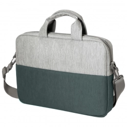 BEAM NOTE conference bag, grey/green, 39x30x6.5 cm, upper fabric:100% polyamide, sub-D:100%polyester