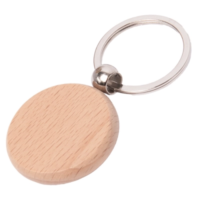 
                                            TIMBER CIRCLE keychain; d = 4 cm; wood; engraving
                                            