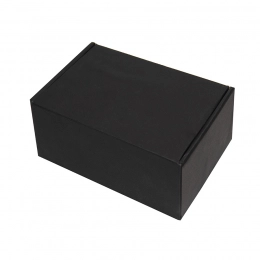 Gift box with lodgment, size 20.5x13.5x8.5 cm, cardboard, self-assembled, black
