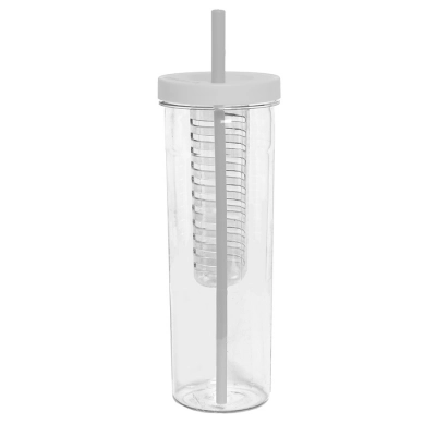 
                                                LONG DRINK water bottle with fruit container and straw, 700ml
                                                
