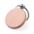 Keychain "PELTON", round, natural beech.