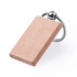 Keychain "PELTON", round, natural beech.