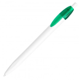 Ballpoint pen X-1 WHITE, white/blue opaque clip, plastic.