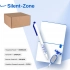 SILENT-ZONE gift set: business notebook, pen, headphones, box, shavings, white-red.