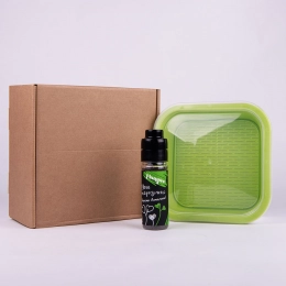 Подарочный комплект для проращивания микрозелени: проращиватель, семена дайкона