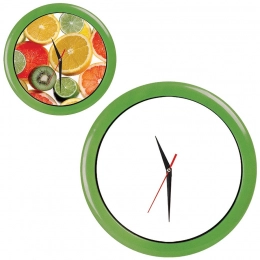 PROMO collapsible wall clock ; white, D28.5 cm; plastic