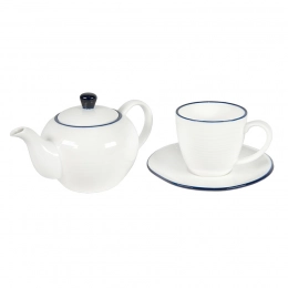 SEAWAVE set: tea pair and teapot in a gift box