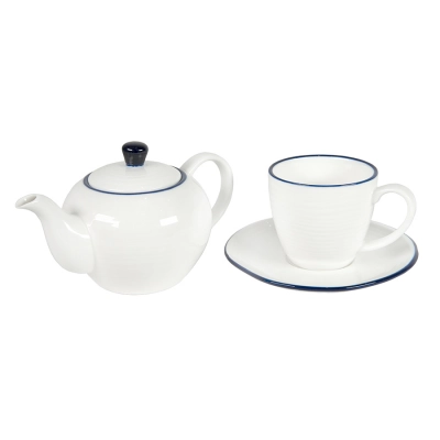 
                                                SEAWAVE set: tea pair and teapot in a gift box
                                                