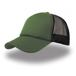 Бейсболка  RAPPER, 5 клиньев, пластиковая застежка зеленая