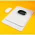 Mouse pad GLIDE S, 26*21*0.3cm, stitched edge, white.