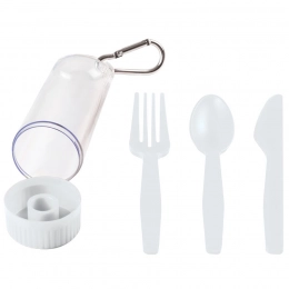Set ''Pocket'': spoon, fork, knife in a case with a carabiner