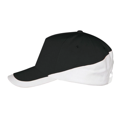 
                                                Baseball cap "BOOSTER", 5 gussets, metal fastener, yellow / red, 100% cotton, 260g / m2
                                                