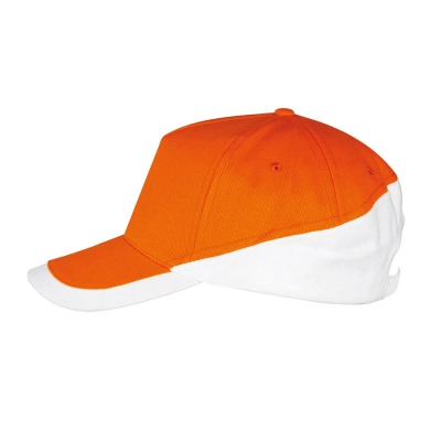 
                                                Baseball cap "BOOSTER", 5 gussets, metal fastener, yellow / red, 100% cotton, 260g / m2
                                                