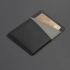 Simply card holder with three slanted pockets, black/gray, PU. Simply card holder with three slanted pockets, black/gray, PU.