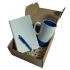 Набор подарочный ARTKITS: ежедневник, ручка, кружка с цветным дном, стружка, коробка, синий Набор подарочный ARTKITS: ежедневник, ручка, кружка с цветным дном, стружка, коробка, синий